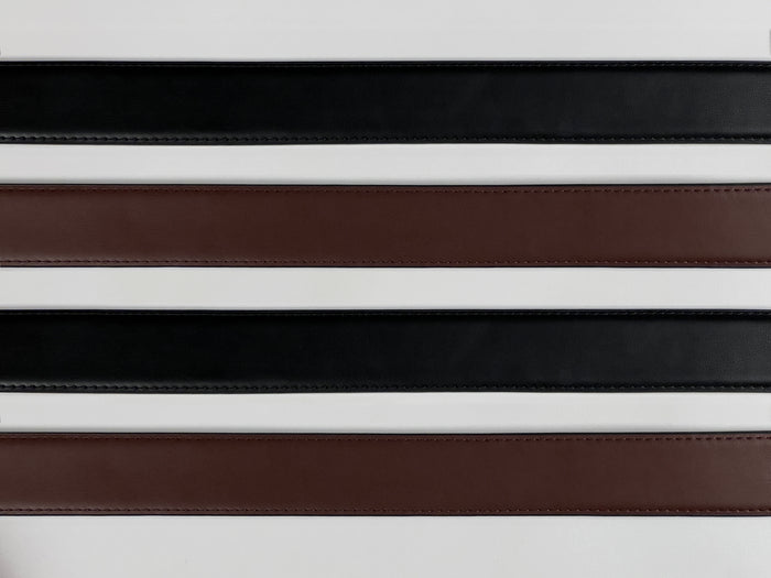 Reversible leather strap, black and brown
